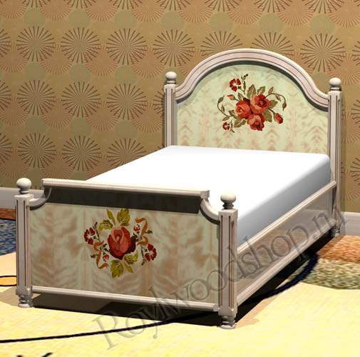 Кровать для девочки из массива