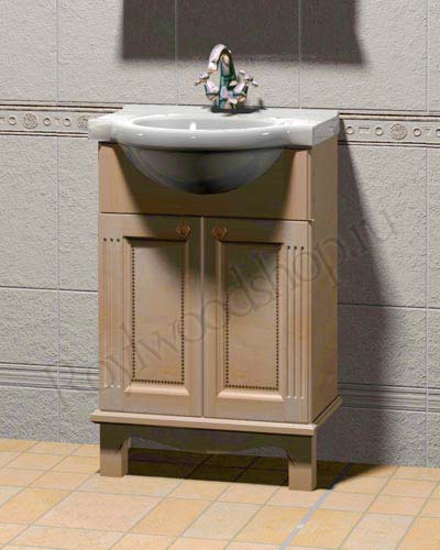 Мебель для ванной из массива в классическом стиле - тумба